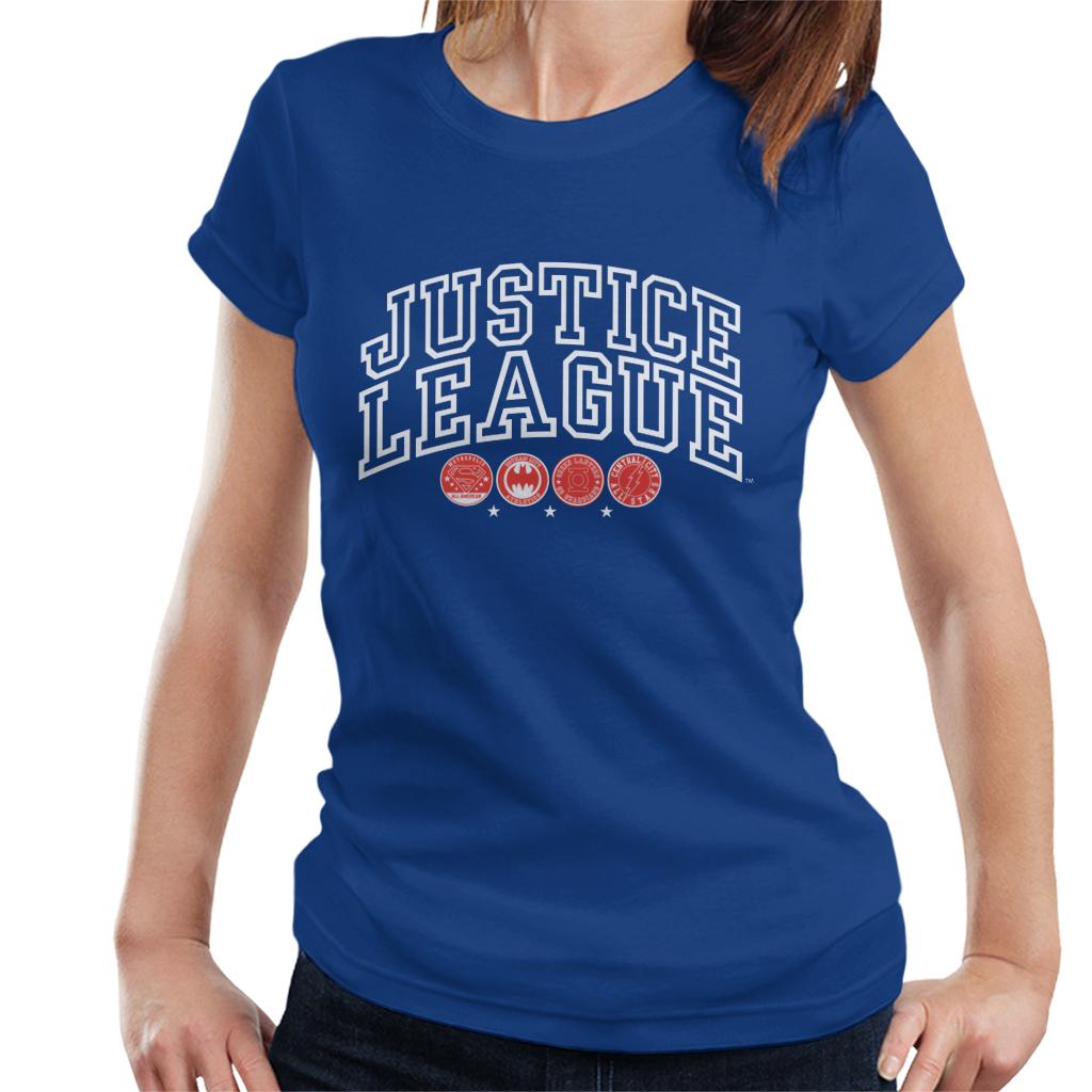 Justice League Character Logos Women's T-Shirt-ALL + EVERY