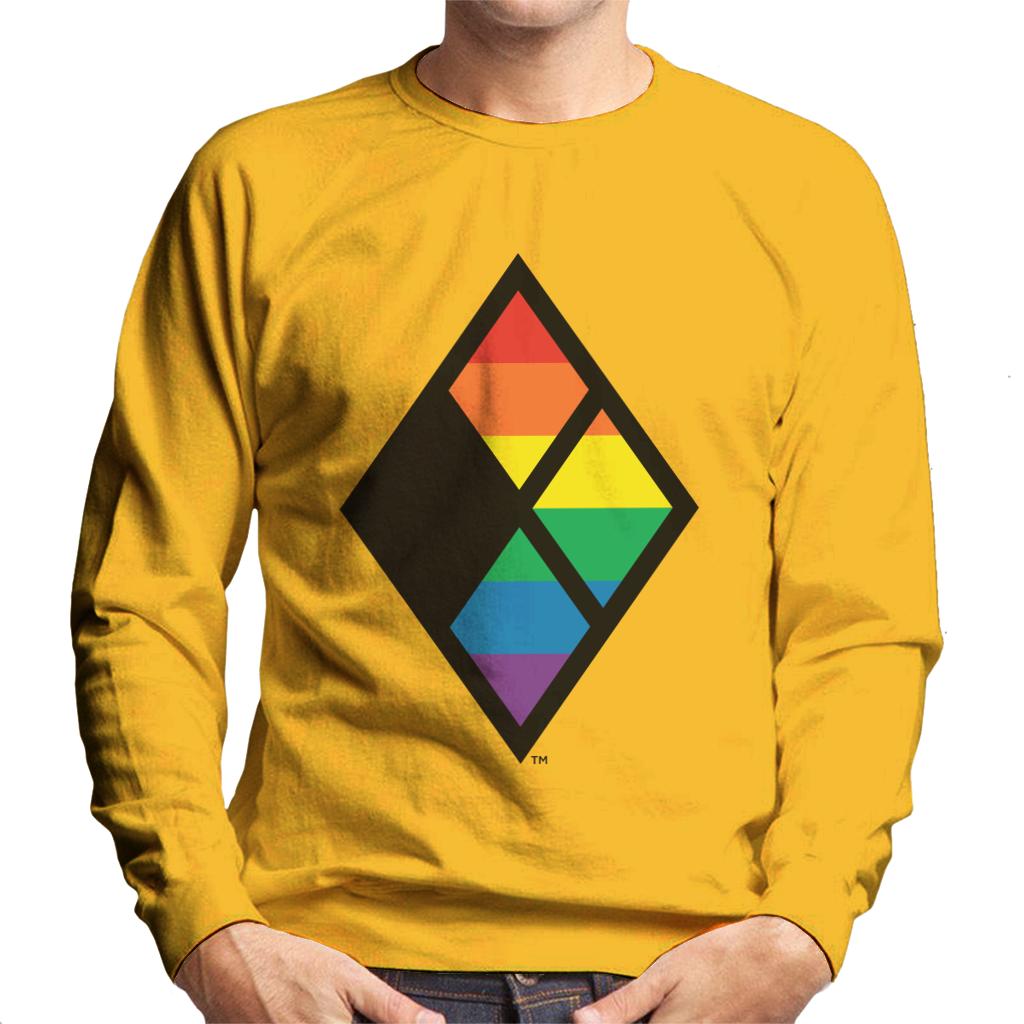 Justice League Diamond Rainbow Logo Men's Sweatshirt-ALL + EVERY