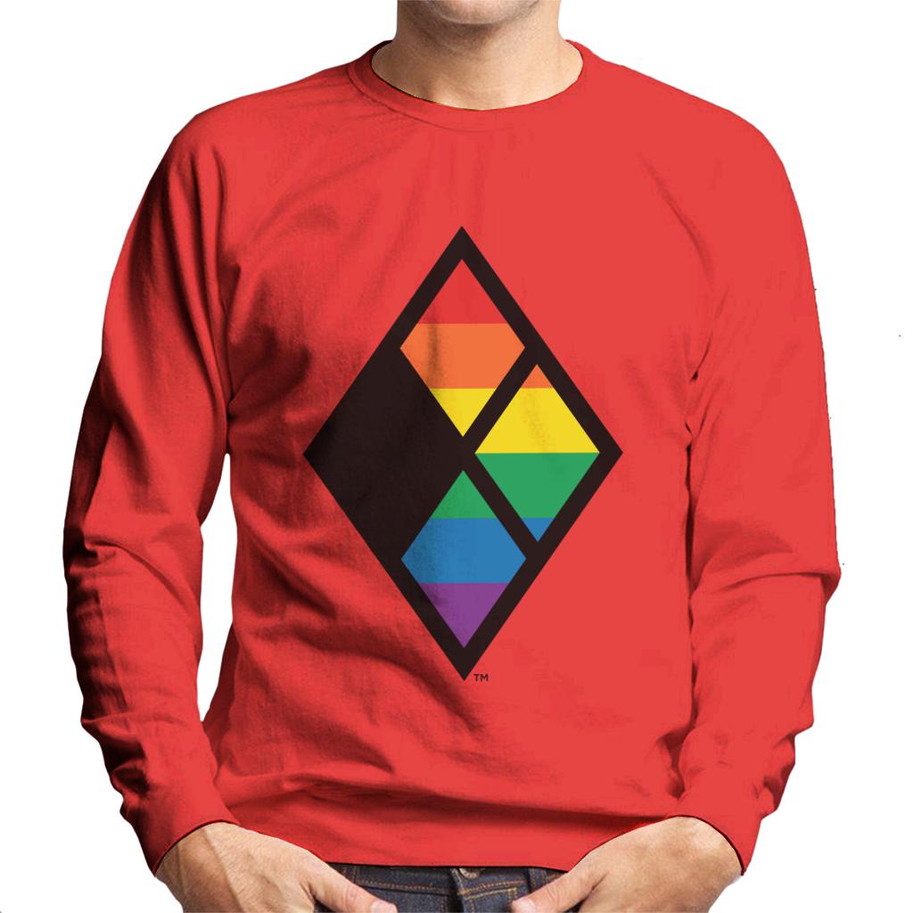 Justice League Diamond Rainbow Logo Men's Sweatshirt-ALL + EVERY