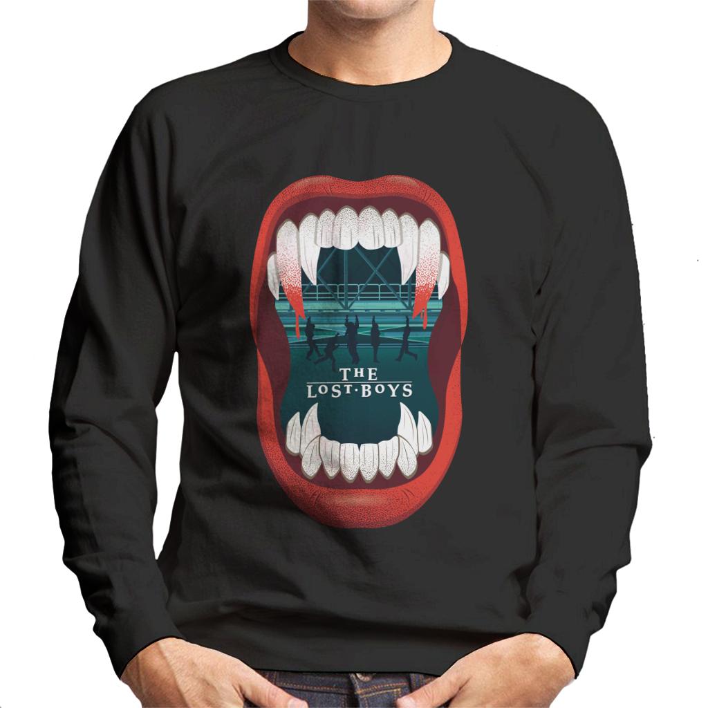 The Lost Boys Fangs Silhouette Men's Sweatshirt-ALL + EVERY