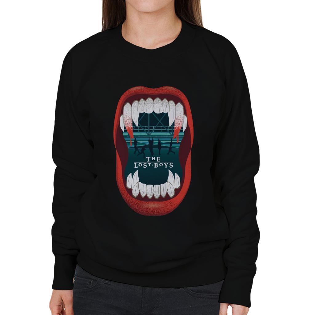 The Lost Boys Fangs Silhouette Women's Sweatshirt-ALL + EVERY