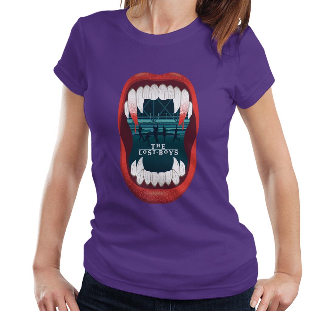 The Lost Boys Fangs Silhouette Women's T-Shirt-ALL + EVERY