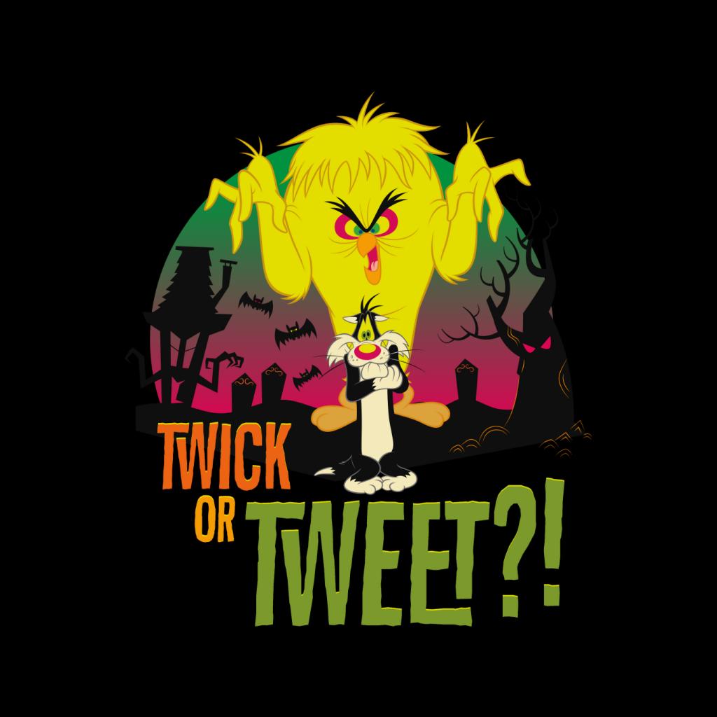 Looney Tunes Halloween Twick Or Tweet Men's T-Shirt-ALL + EVERY