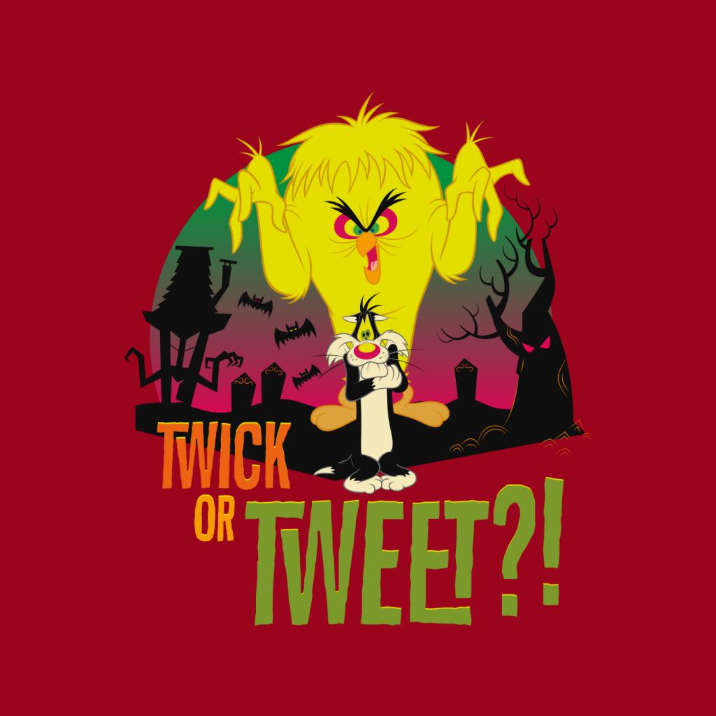 Looney Tunes Halloween Twick Or Tweet Men's T-Shirt-ALL + EVERY