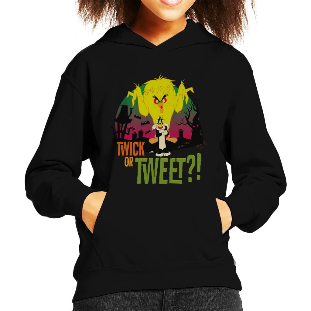 Looney Tunes Halloween Twick Or Tweet Kid's Hooded Sweatshirt-ALL + EVERY