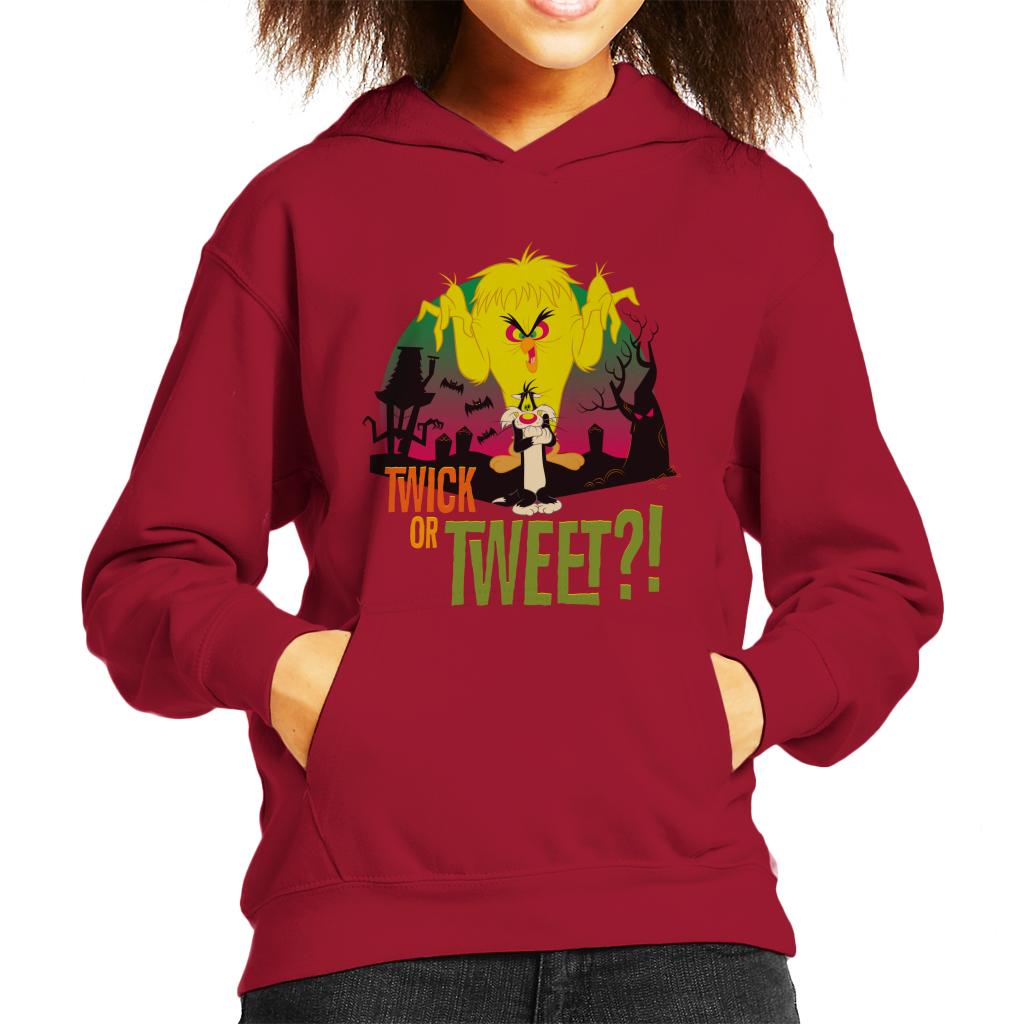 Looney Tunes Halloween Twick Or Tweet Kid's Hooded Sweatshirt-ALL + EVERY