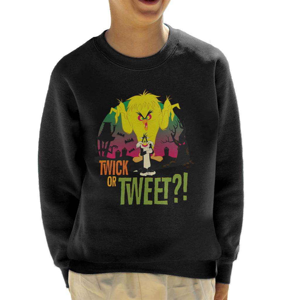 Looney Tunes Halloween Twick Or Tweet Kid's Sweatshirt-ALL + EVERY