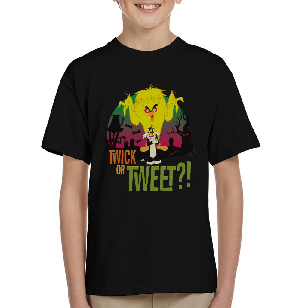 Looney Tunes Halloween Twick Or Tweet Kid's T-Shirt-ALL + EVERY