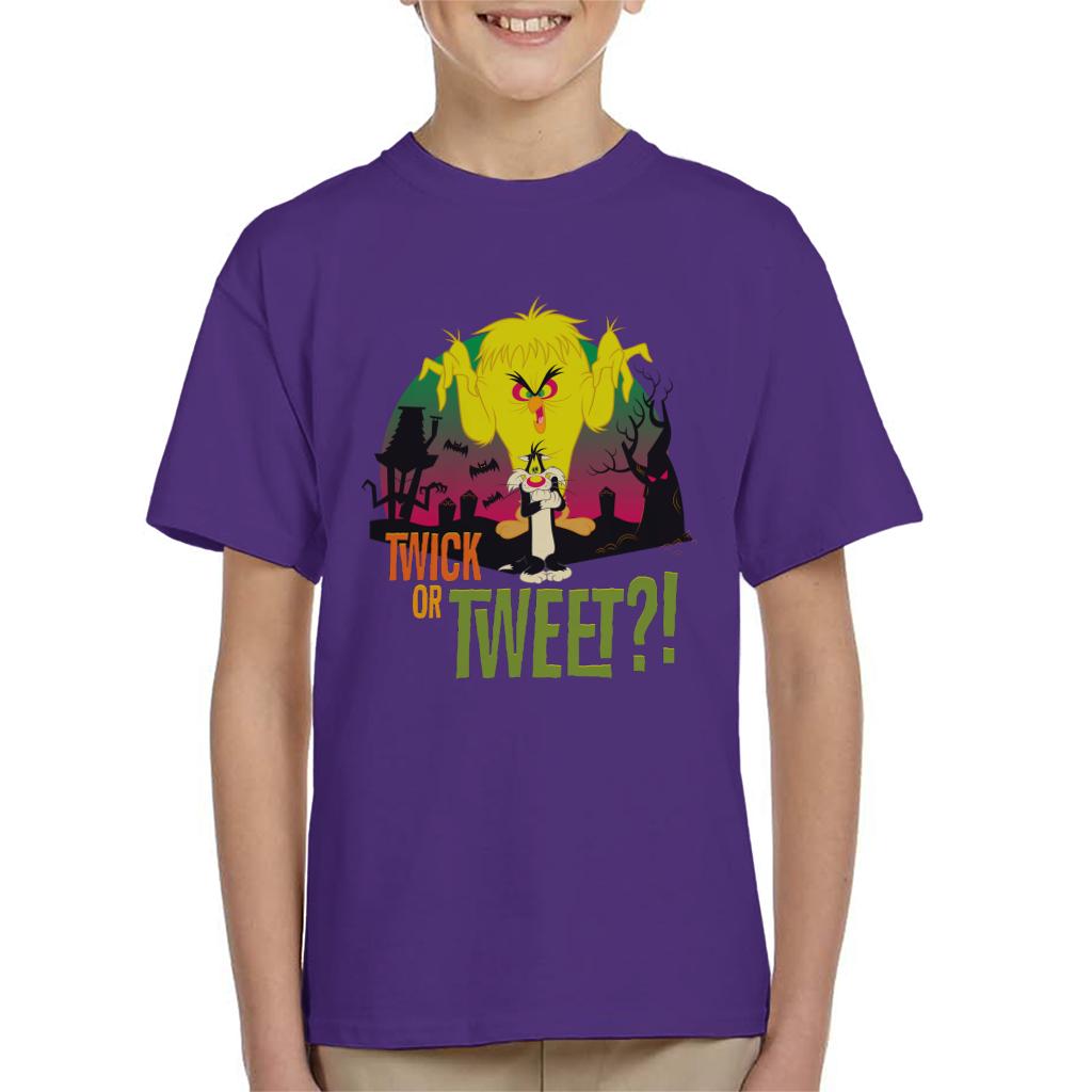 Looney Tunes Halloween Twick Or Tweet Kid's T-Shirt-ALL + EVERY