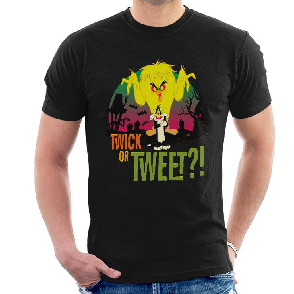 Looney Tunes Halloween Twick Or Tweet Men's T-Shirt-ALL + EVERY