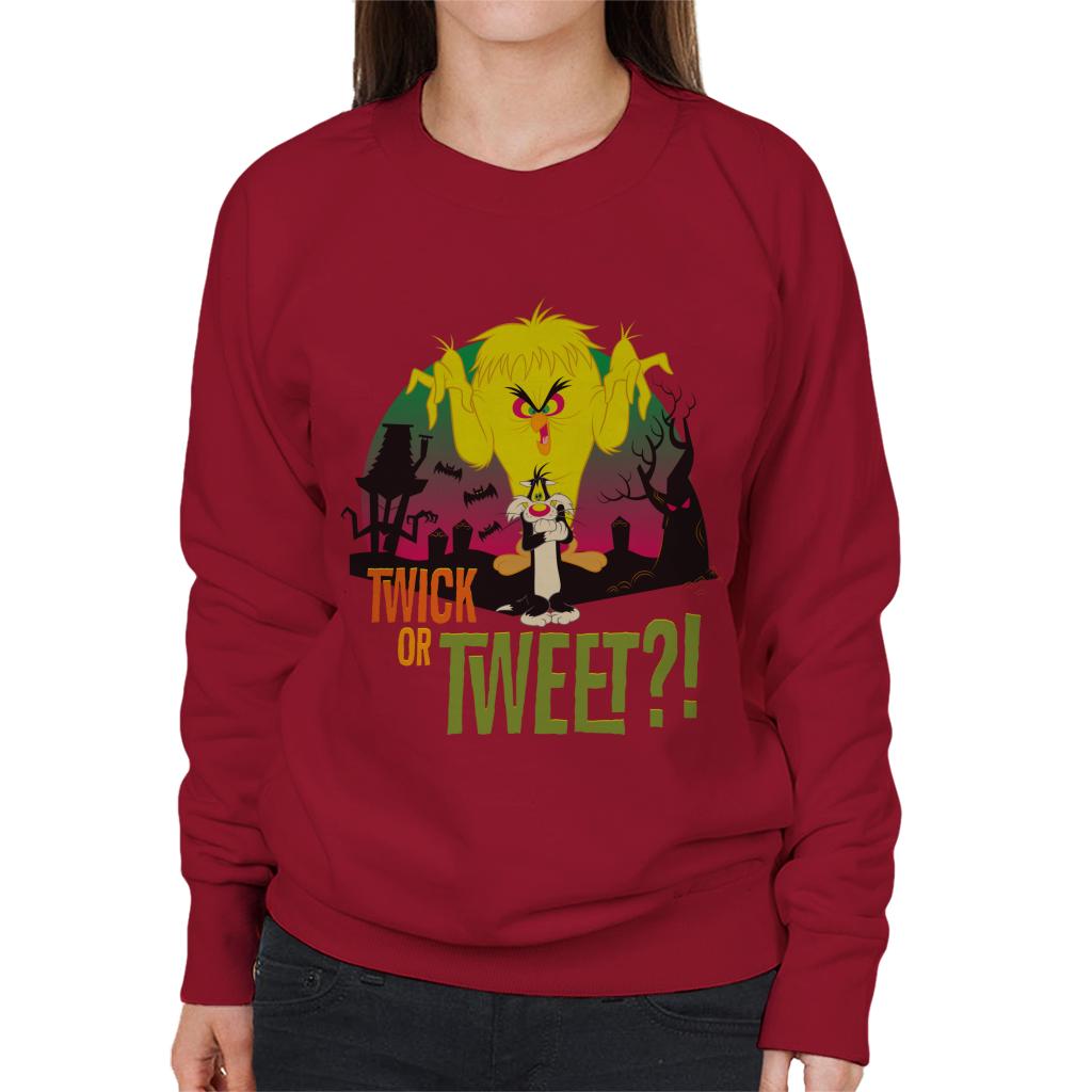 Looney Tunes Halloween Twick Or Tweet Women's Sweatshirt-ALL + EVERY