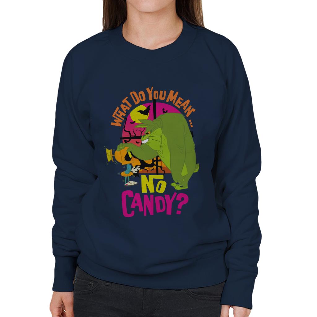 Looney Tunes Halloween What Do You Mean No Candy Women's Sweatshirt-ALL + EVERY