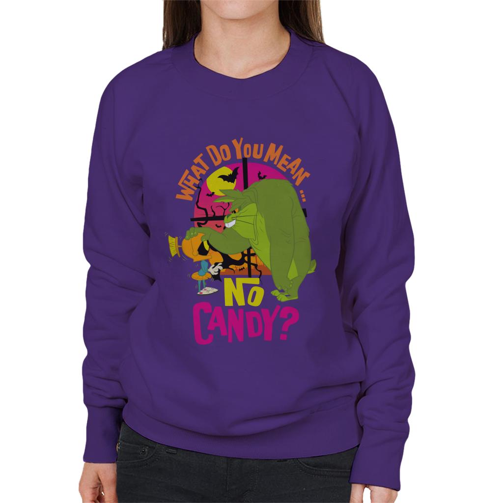 Looney Tunes Halloween What Do You Mean No Candy Women's Sweatshirt-ALL + EVERY