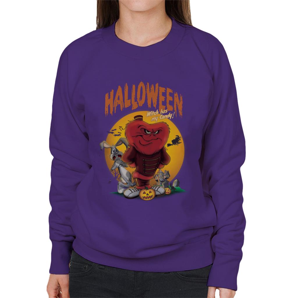 Looney Tunes Halloween Witch Has My Candy Women's Sweatshirt-ALL + EVERY