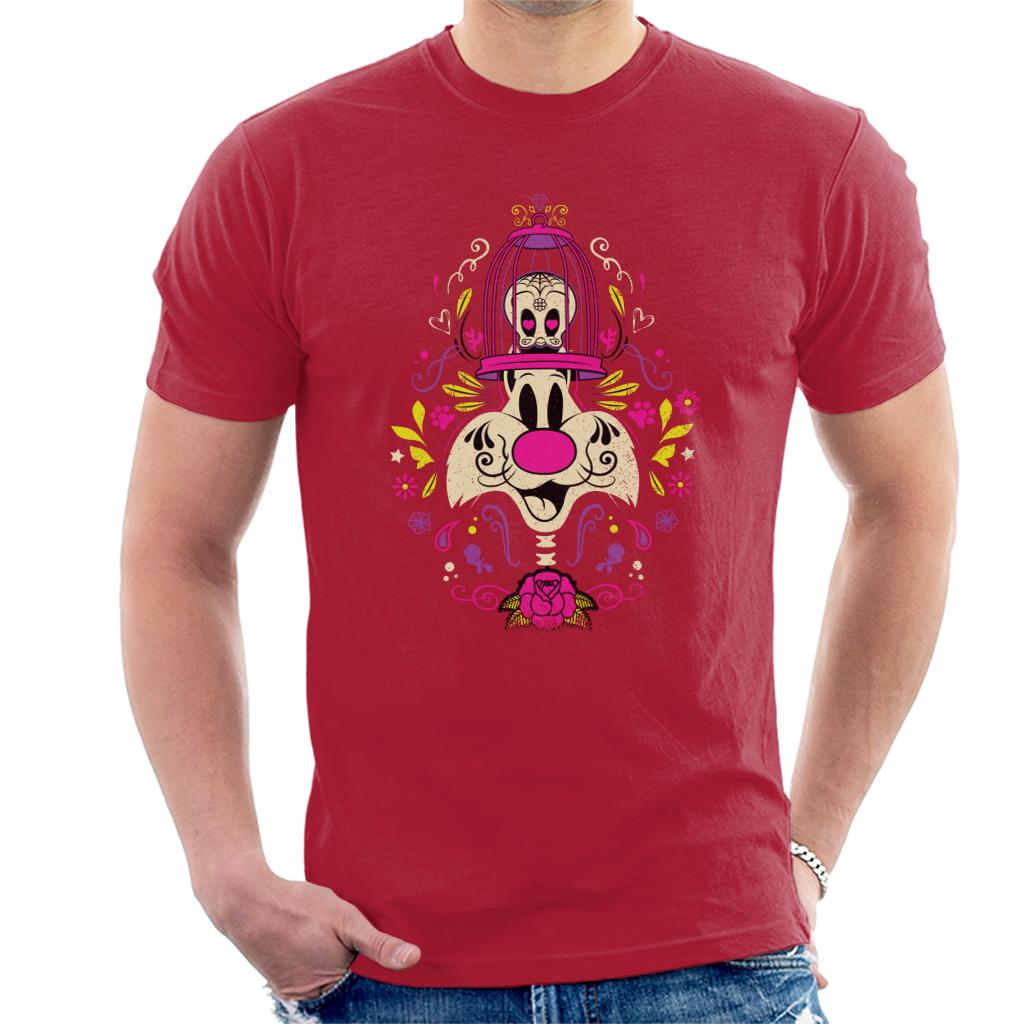 Looney Tunes Halloween Sylvester Tweety Skeleton Men's T-Shirt-ALL + EVERY