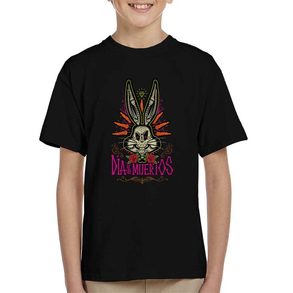 Looney Tunes Halloween Bugs Bunny Dia De Los Muertos Kid's T-Shirt-ALL + EVERY