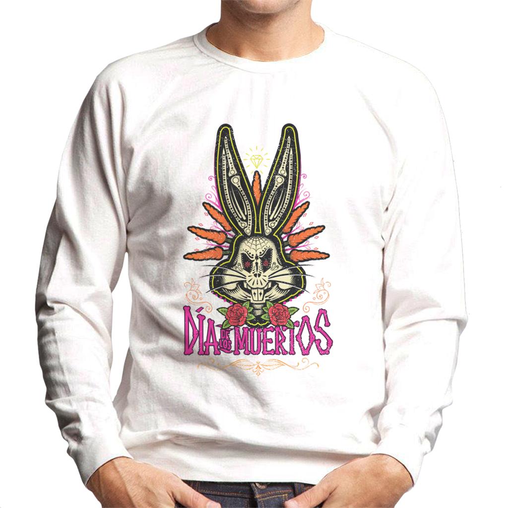 Looney Tunes Halloween Bugs Bunny Dia De Los Muertos Men's Sweatshirt-ALL + EVERY