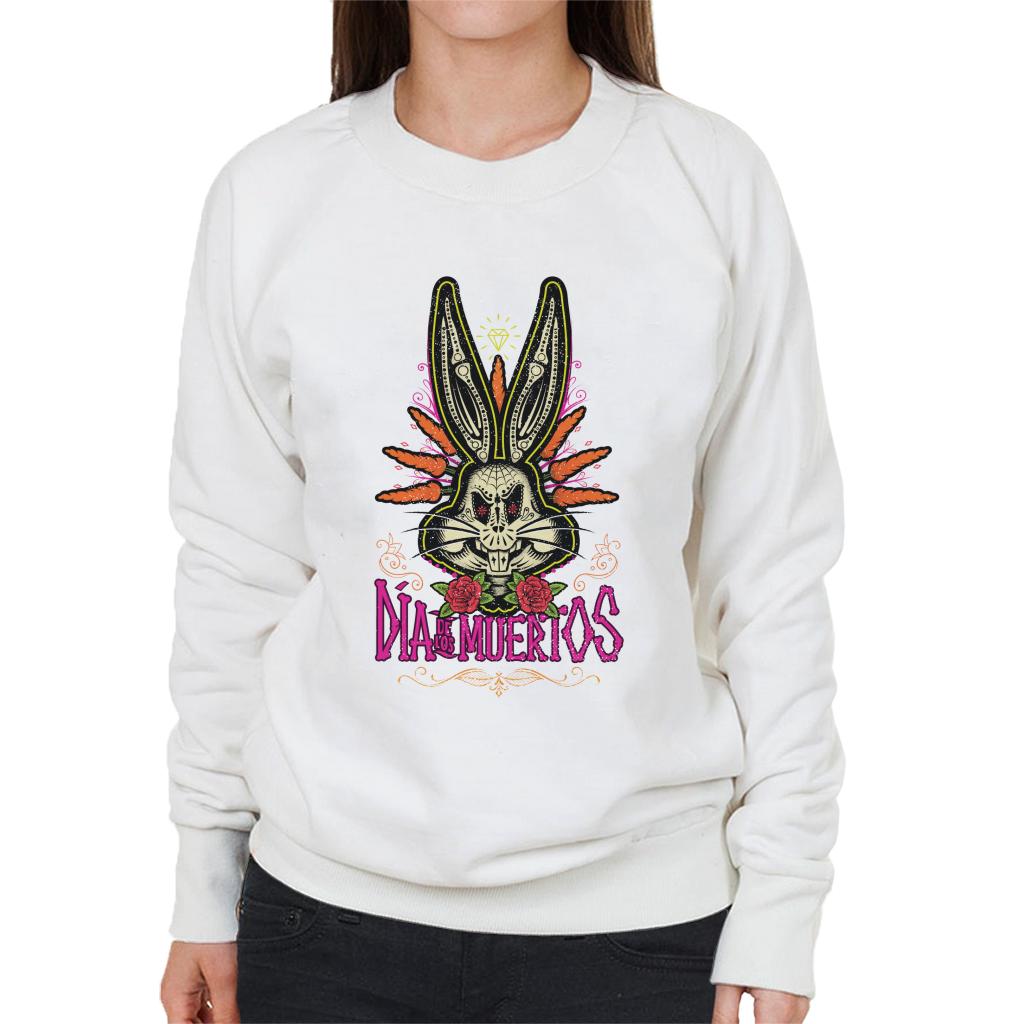 Looney Tunes Halloween Bugs Bunny Dia De Los Muertos Women's Sweatshirt-ALL + EVERY