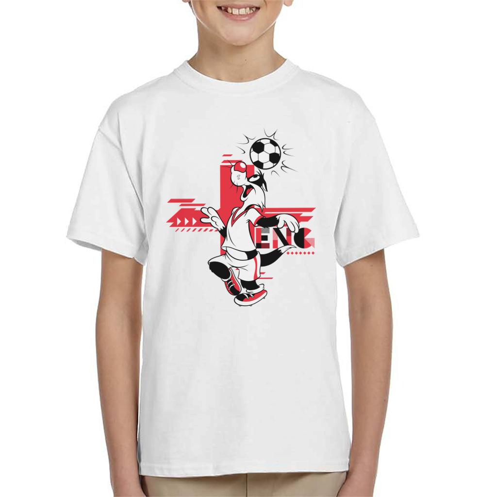 Looney Tunes Football Sylvester Skills Kid's T-Shirt-ALL + EVERY