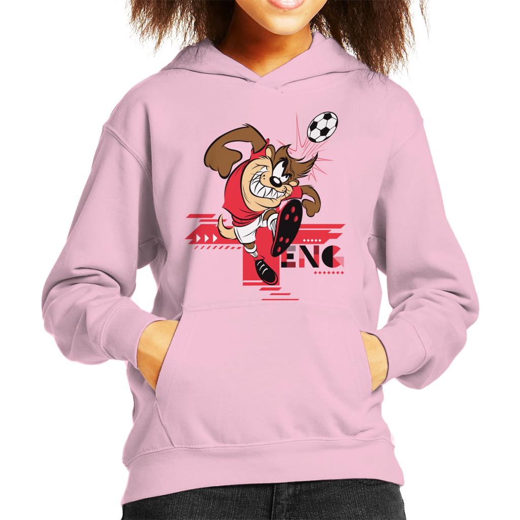 Looney Tunes Football Taz For England Header Kid's Hooded Sweatshirt-ALL + EVERY