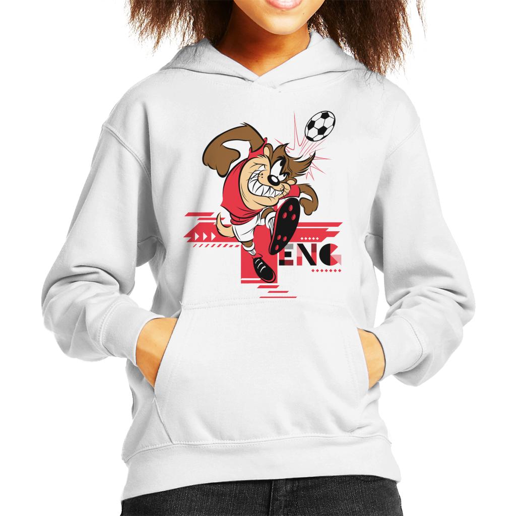 Looney Tunes Football Taz For England Header Kid's Hooded Sweatshirt-ALL + EVERY