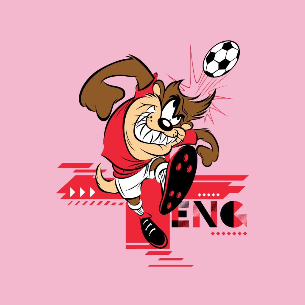 Looney Tunes Football Taz For England Header Kid's T-Shirt-ALL + EVERY