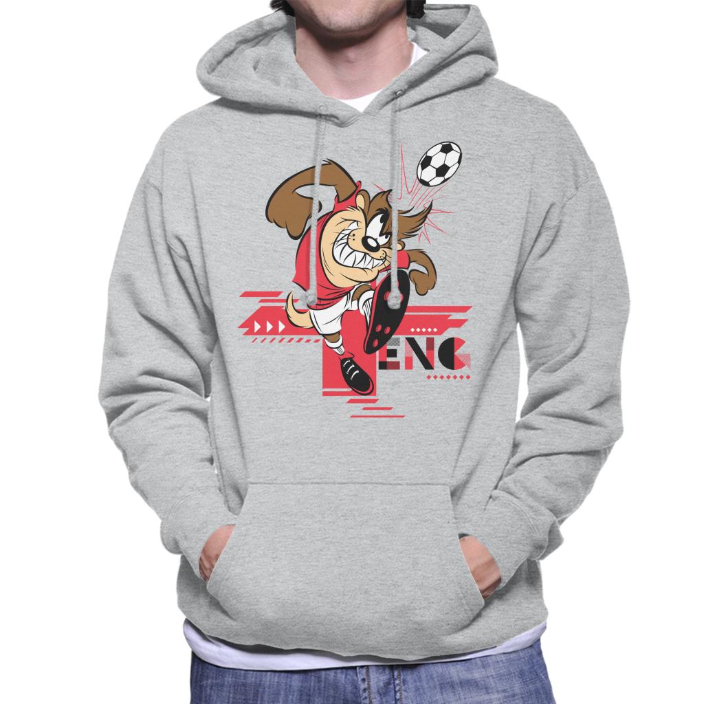 Looney Tunes Football Taz For England Header Men's Hooded Sweatshirt-ALL + EVERY