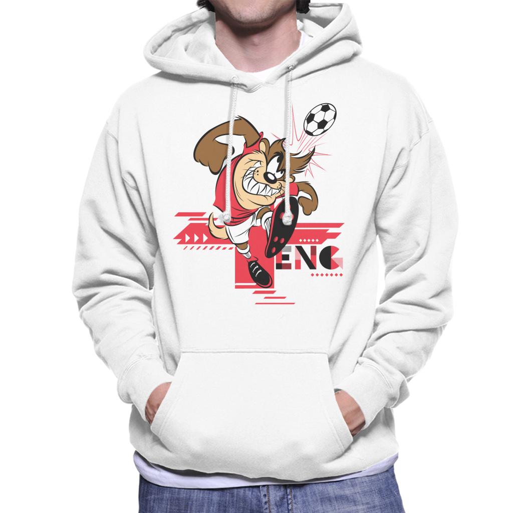 Looney Tunes Football Taz For England Header Men's Hooded Sweatshirt-ALL + EVERY