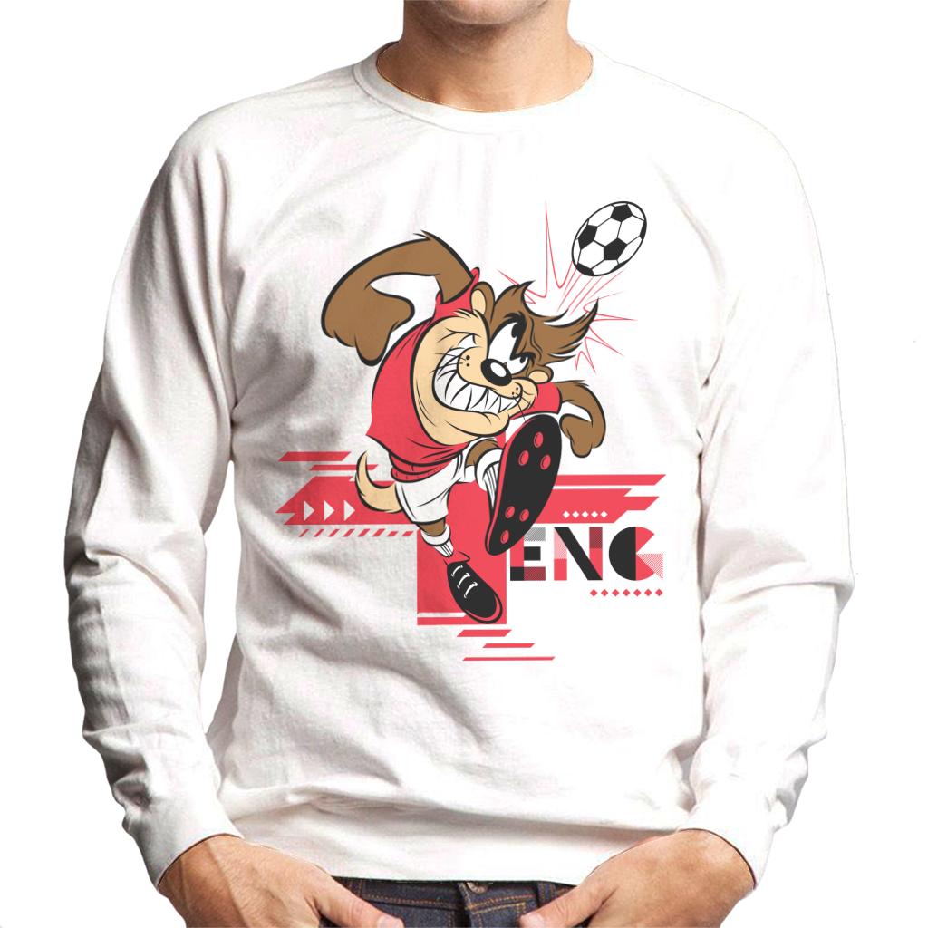 Looney Tunes Football Taz For England Header Men's Sweatshirt-ALL + EVERY