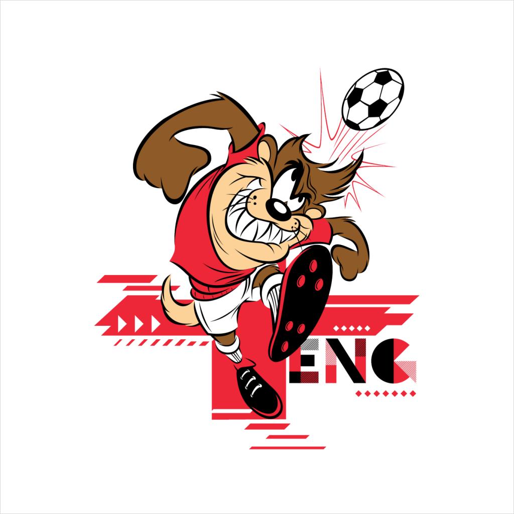 Looney Tunes Football Taz For England Header Women's T-Shirt-ALL + EVERY