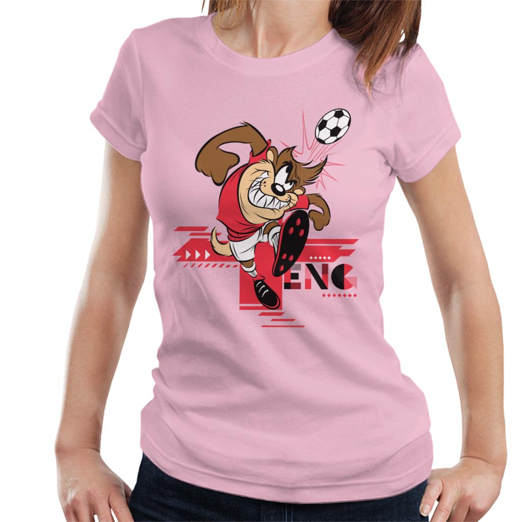 Looney Tunes Football Taz For England Header Women's T-Shirt-ALL + EVERY