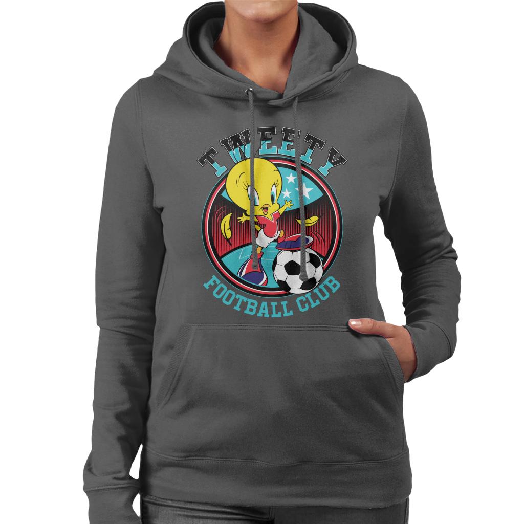 Looney Tunes Football Tweety FC Women's Hooded Sweatshirt-ALL + EVERY