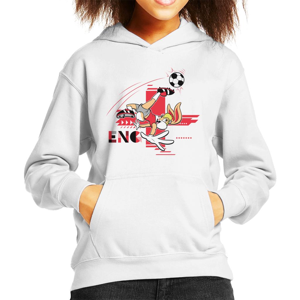 Looney Tunes Football Lola Bunny For England Kid's Hooded Sweatshirt-ALL + EVERY