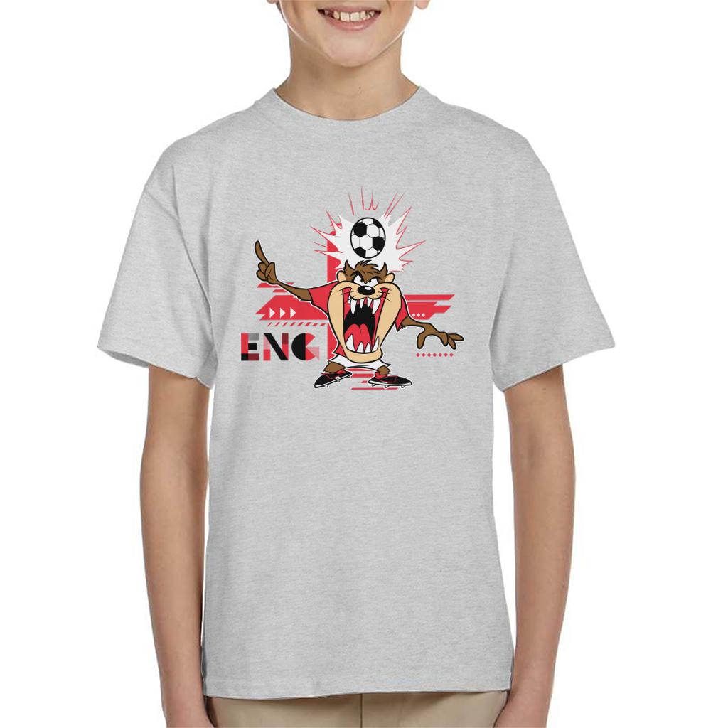 Looney Tunes Football Taz For England Kid's T-Shirt-ALL + EVERY