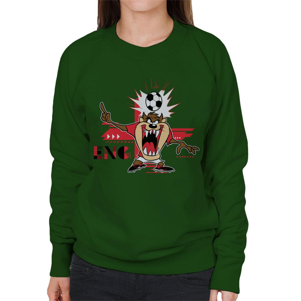 Looney Tunes Football Taz For England Women's Sweatshirt-ALL + EVERY