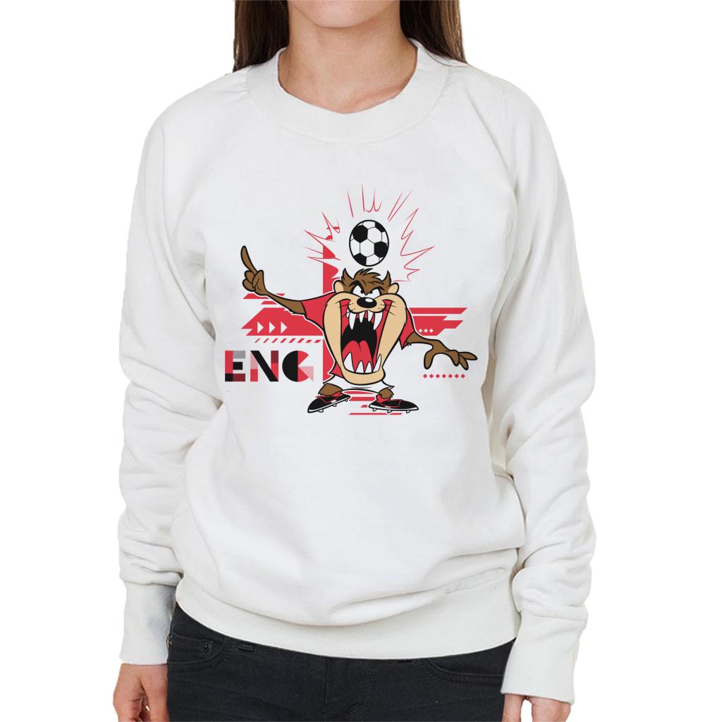 Looney Tunes Football Taz For England Women's Sweatshirt-ALL + EVERY