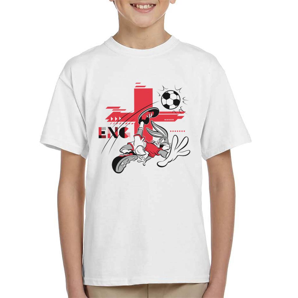 Looney Tunes Football Bugs Bunny For England Kid's T-Shirt-ALL + EVERY