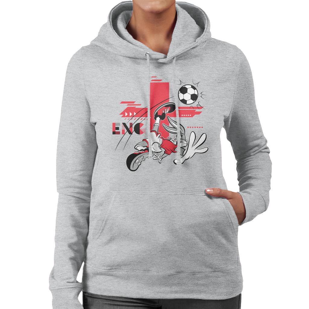 Looney Tunes Football Bugs Bunny For England Women's Hooded Sweatshirt-ALL + EVERY