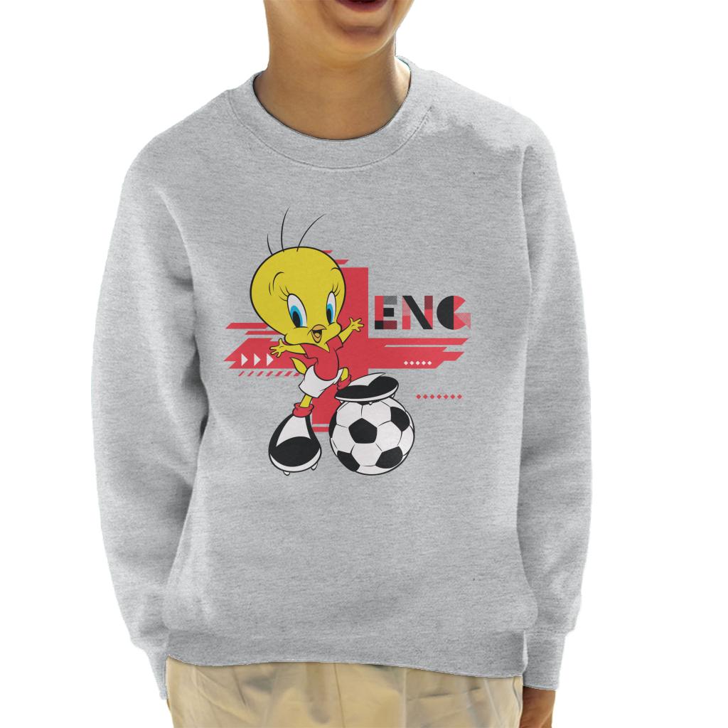 Looney Tunes Football Tweety Pie For England Kid's Sweatshirt-ALL + EVERY