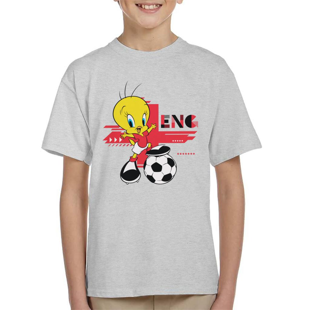 Looney Tunes Football Tweety Pie For England Kid's T-Shirt-ALL + EVERY