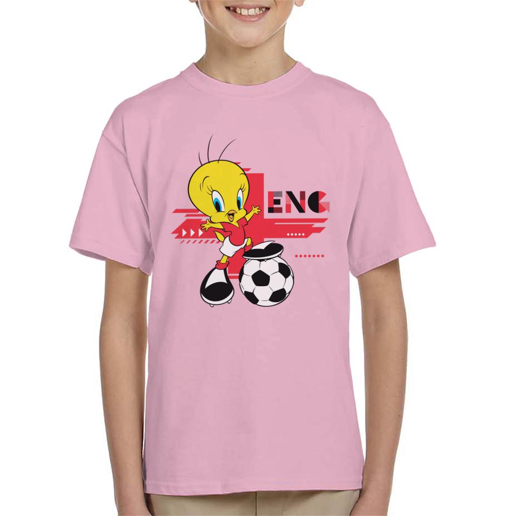 Looney Tunes Football Tweety Pie For England Kid's T-Shirt-ALL + EVERY