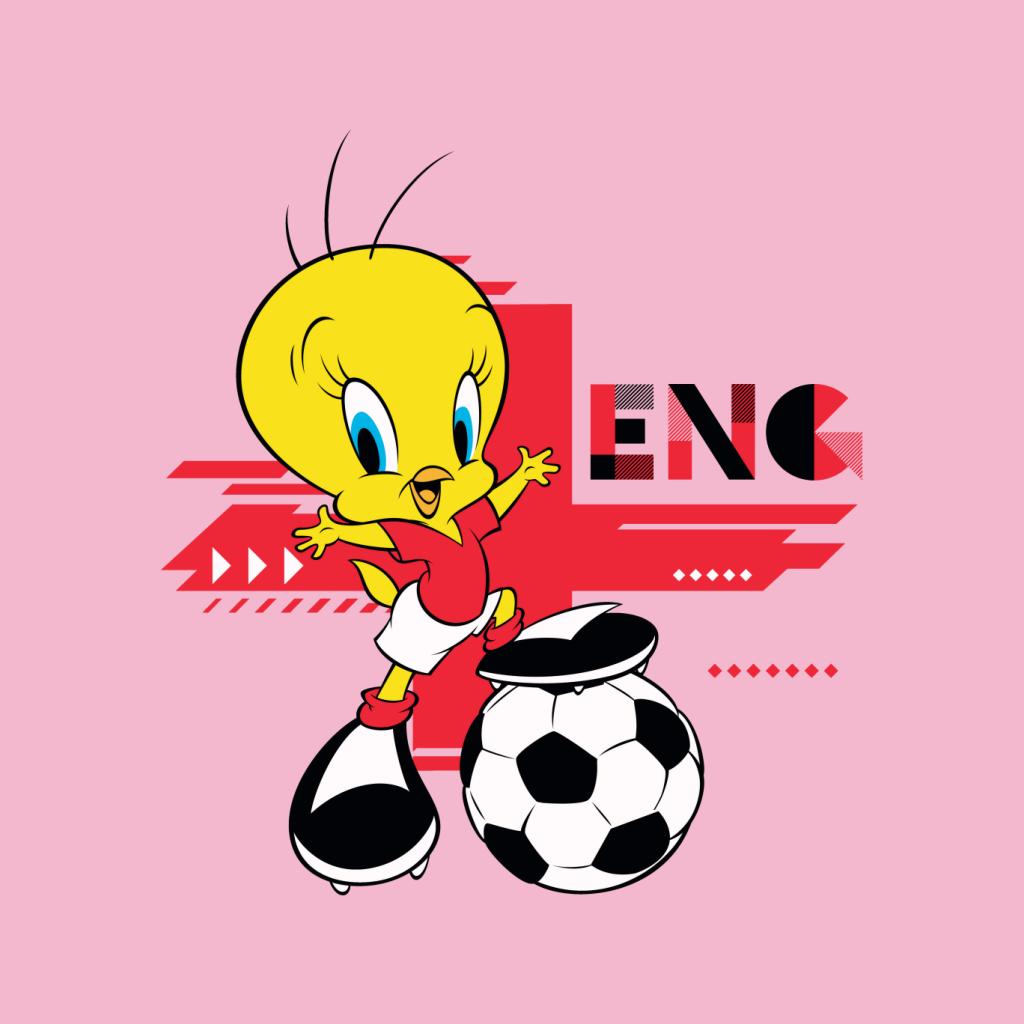 Looney Tunes Football Tweety Pie For England Kid's Hooded Sweatshirt-ALL + EVERY