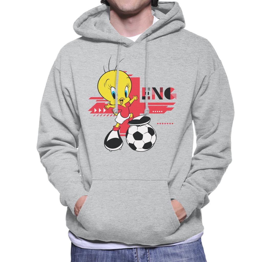 Looney Tunes Football Tweety Pie For England Men's Hooded Sweatshirt-ALL + EVERY