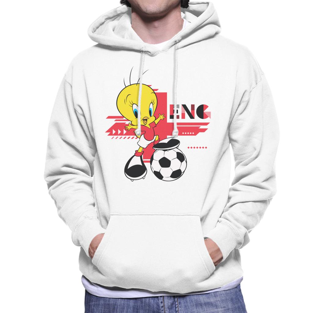 Looney Tunes Football Tweety Pie For England Men's Hooded Sweatshirt-ALL + EVERY