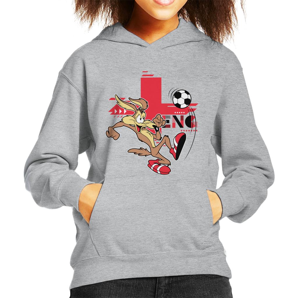 Looney Tunes Football Wile E Coyote Skills Kid's Hooded Sweatshirt-ALL + EVERY