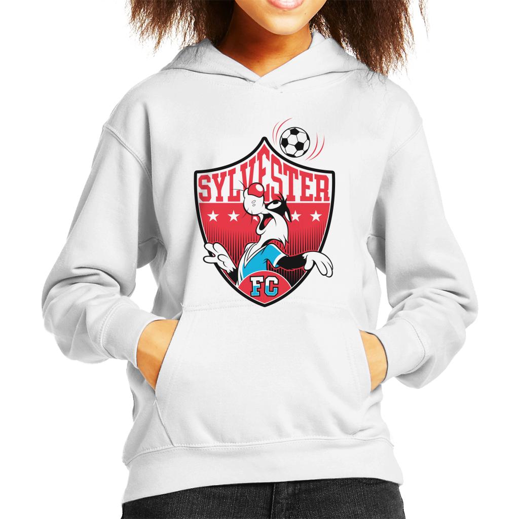 Looney Tunes Football Sylvester Emblem Kid's Hooded Sweatshirt-ALL + EVERY