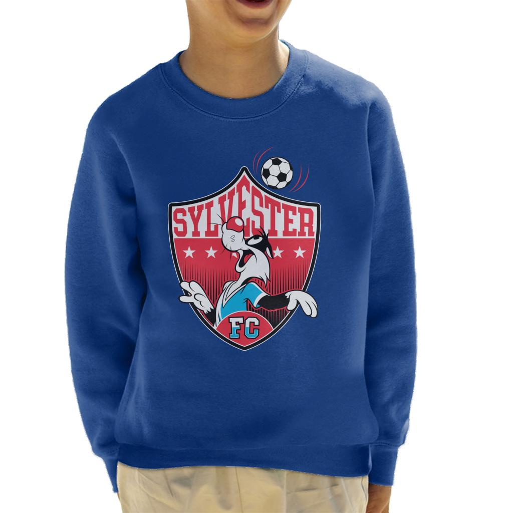 Looney Tunes Football Sylvester Emblem Kid's Sweatshirt-ALL + EVERY