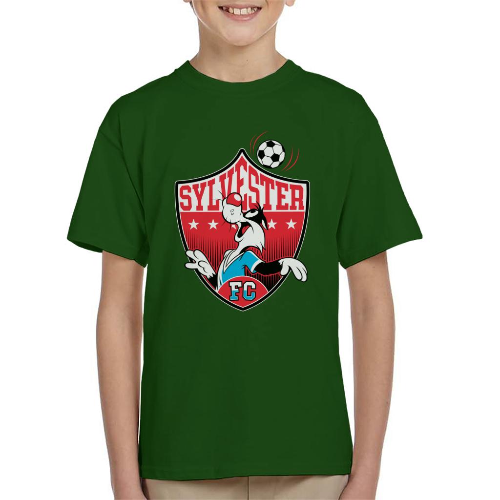 Looney Tunes Football Sylvester Emblem Kid's T-Shirt-ALL + EVERY