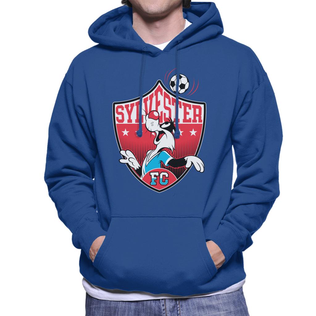 Looney Tunes Football Sylvester Emblem Men's Hooded Sweatshirt-ALL + EVERY