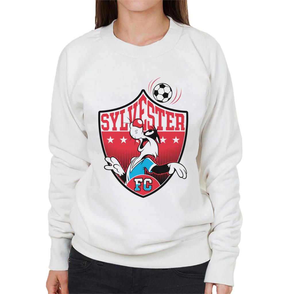 Looney Tunes Football Sylvester Emblem Women's Sweatshirt-ALL + EVERY